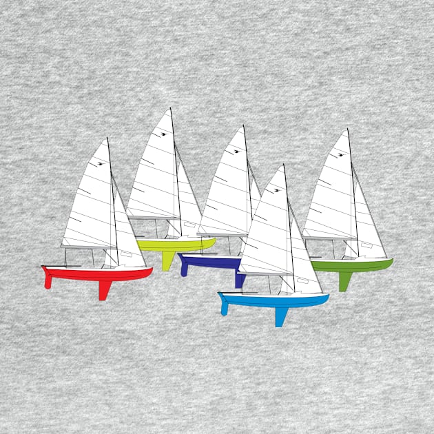 Snipe One-Design Sailboats Racing by CHBB